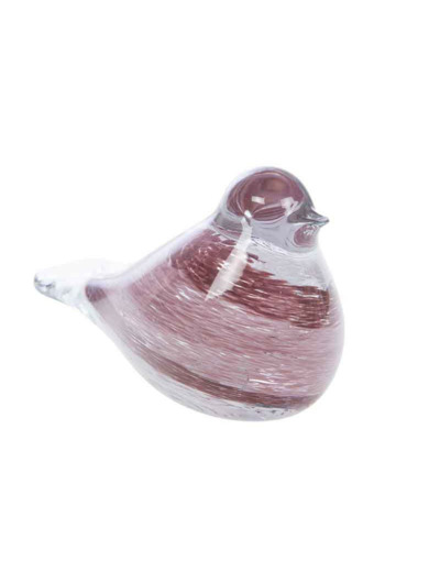 Oiseau Tim en verre 12x7x8cm