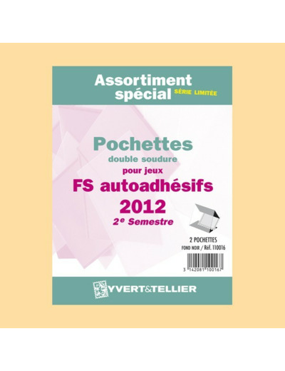 ASSORTIMENT POCHETTE DOUBLE SOUDURE 2012 Jeux autoadhésifs 2e SEMESTRE (Yvert)