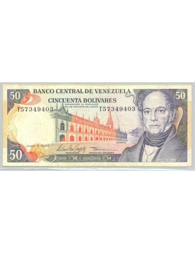 VENEZUELA 50 BOLIVARES 08-12-1992 SERIE R TB+