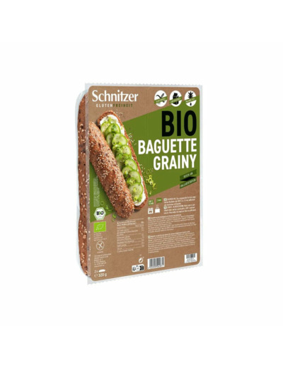 Baguette aux graines Bio et sans gluten-2x160g-Schnitzer