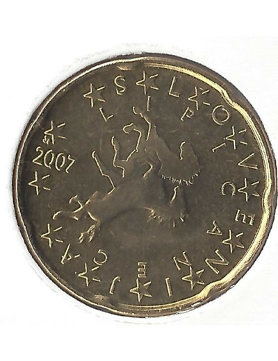 SLOVENIE 2007 20 CENTIMES SUP