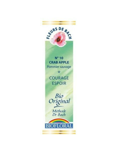 Fleur de Bach Crab Apple, Pommier sauvage en compte-gouttes 20 ml