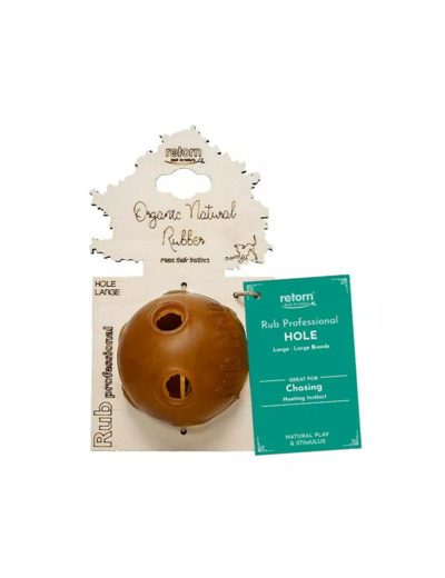 Balle à trous pour chien
