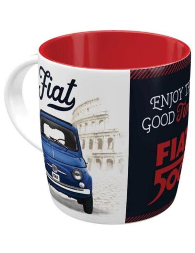 Mug céramique - Fiat 500 Enjoy The Good Time - 330 ml - Nostalgic Art