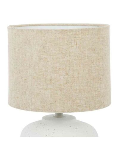 Lampe porcelaine blanc moucheté naturel 20x33cm