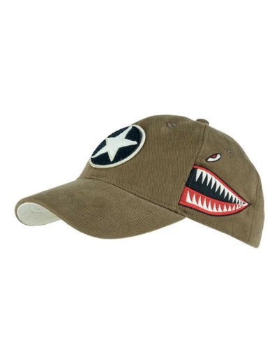 Casquette baseball P-40 Curtiss – Coton 100%, style pilot vintage