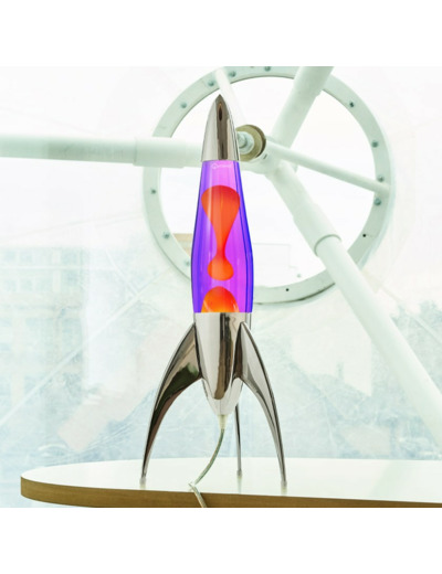 Lampe à lave fusée Telstar Rocket Argent