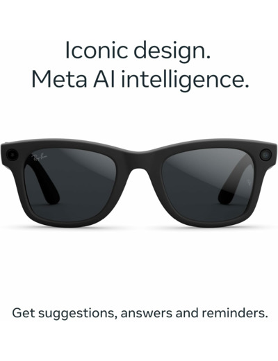RAY-BAN Meta Gen 2 Wayfarer - Lunettes Connectées IA - Noir Mat Monture Noire Mate, Verre Polar Gradient Graphite Taille unique