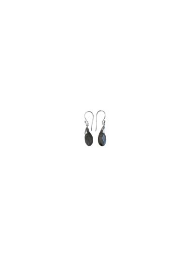 Boucles d'oreilles en Labradorite facettées et  Argent 925