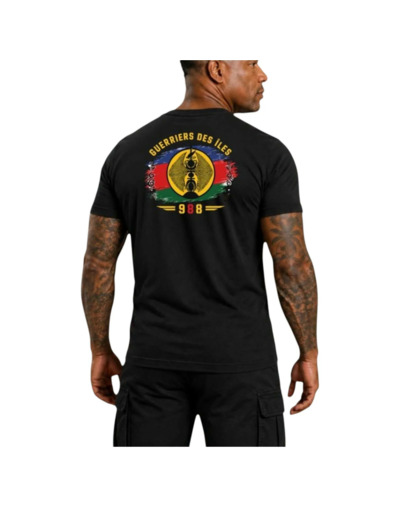 T‑shirt Ultramarins « Guerriers des Îles » – 988 – Coton 190 g (noir)