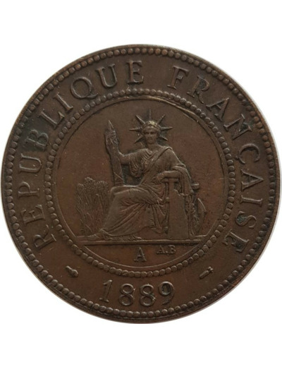 INDOCHINE 1 CENTIME 1889 A TTB+