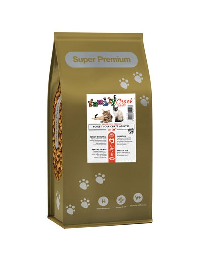 Croquettes SUPER PREMIUM au poulet pour chats adultes - 2 tailles