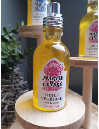 Huile de massage MARTIN DE CANDRE géranium
