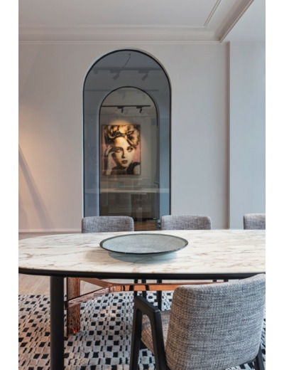 Fruteira rasa etrusca perola barrado