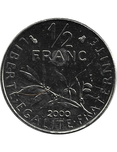 FRANCE 1/2 FRANC ROTY 2000 BU