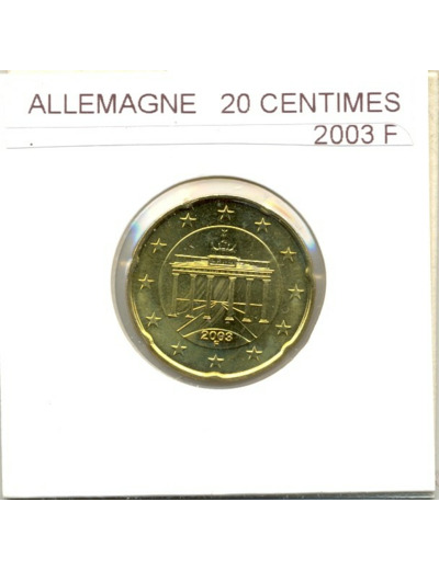 Allemagne 2003 F 20 CENTIMES SUP