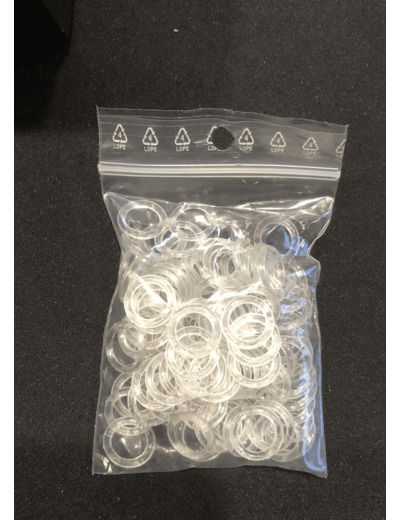 Anneaux nylon transparent à coudre Ø9mm 1000 pièces M02090923