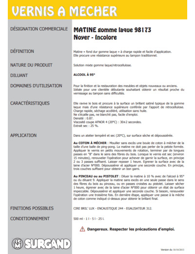 MATINE FOND DUR GOMME LAQUE 1l SU01053INC