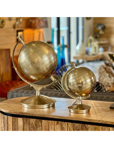 Globe décoratif doré 28x26x56cm