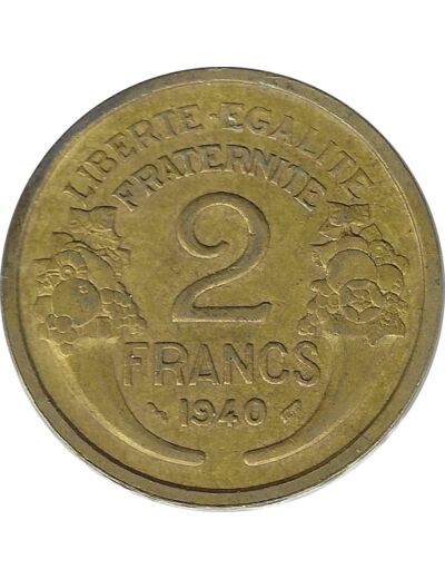 FRANCE 2 FRANCS MORLON 1940 TTB