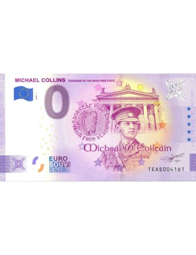 IRLANDE 2020-1 MICHAEL COLLINS VERSION ANNIVERSAIRE BILLET SOUVENIR 0 EURO
