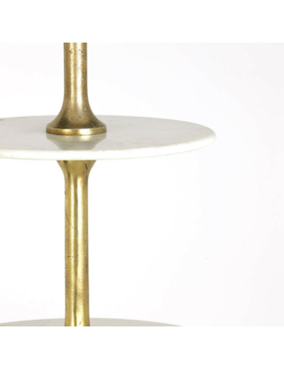 Etagère marbre blanc 5 étages 79x79x175cm