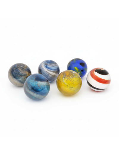 Lampe boule led Galaxie verre blanc 14x14x14cm