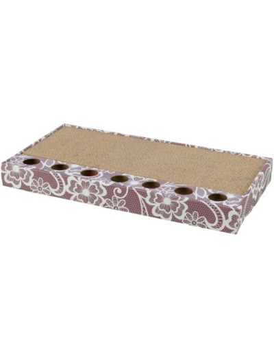 Plateau griffoir en carton avec 2 balles pour Chat/Chaton