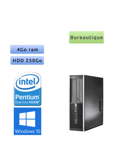 Hp 8300 Elite SFF - Windows 10 - G2020 4GB 250GB - PC Tour Bureautique Ordinateur