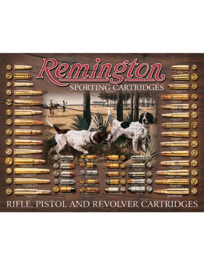 Plaque métal Remington, 30*40cm. Décoration vintage.