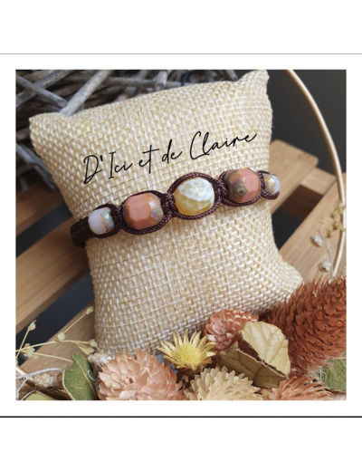 Bracelet Shamballa 4 perles tchèques 1 de verre