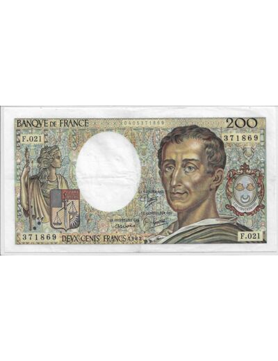 FRANCE 200 Francs MONTESQUIEU 1983 F.021 TTB+