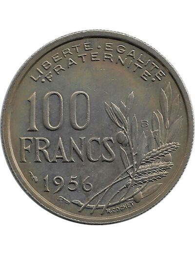 FRANCE 100 FRANCS COCHET 1956 B TTB+
