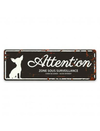 Plaque "Attention" Chihuahua - 2 formats