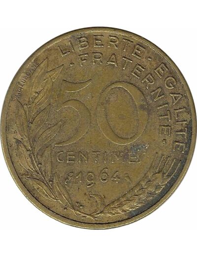 FRANCE 50 CENTIMES LAGRIFFOUL 1964 TTB