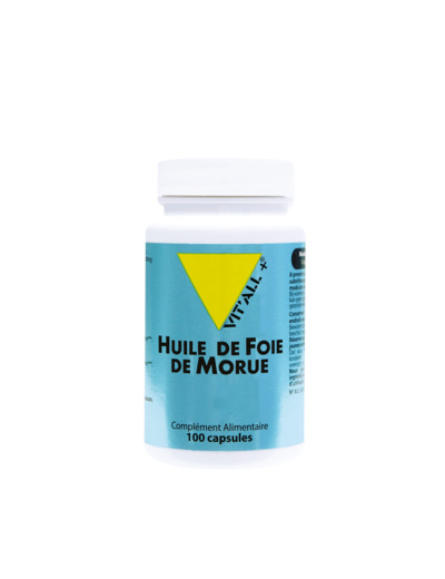 Huile foie de morue-100 capsules -Vit'all+