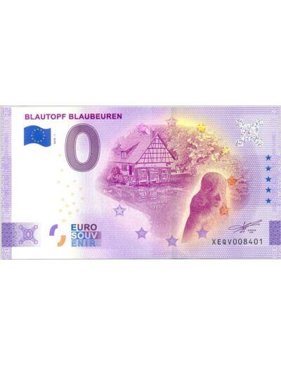 ALLEMAGNE 2020-1 BLAUTOPF BLAUBEUREN (ANNIVERSAIRE) BILLET SOUVENIR 0 EURO