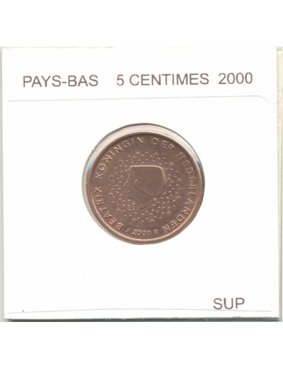 HOLLANDE (PAYS-BAS) 2000 5 CENTIMES SUP