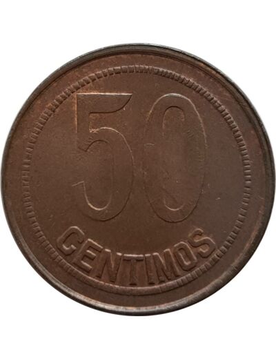 ESPAGNE 50 CENTIMOS 1937 TTB+ (W754)