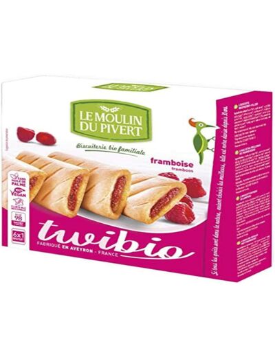 Biscuit fourre framboise Twibio 150g Twibio