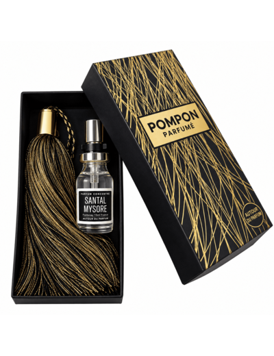 Pompon parfumé Santal Mysore décoratif & rechargeable – Autour du Parfum – Fabrication française