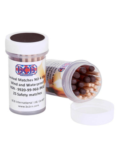Allumettes de survie BCB étanche - Boîte résistante au vent et pluie