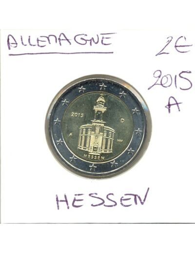 ALLEMAGNE 2015 A 2 EURO COMMEMORATIVE HESSEN SUP