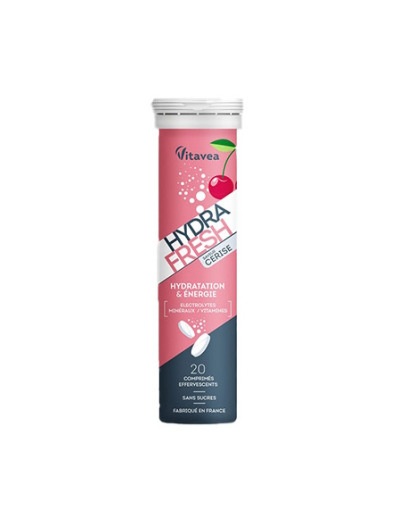 Hydrafresh Hydratation et ??nergie Cerise 20 comprimés effervescents