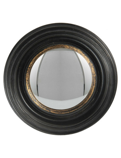 Miroir mural convexe résine noir 4x4x16cm