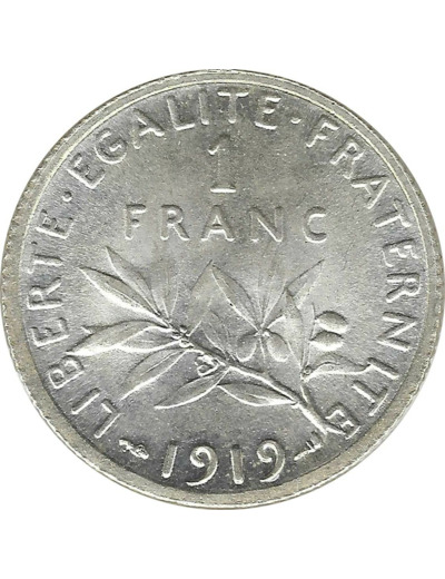 FRANCE 1 FRANC ROTY 1919 SUP/NC