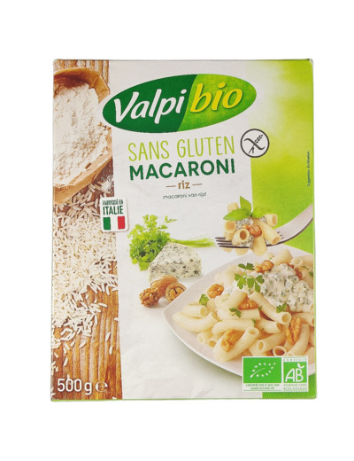 Macaroni de Riz Sans Gluten Bio 500g