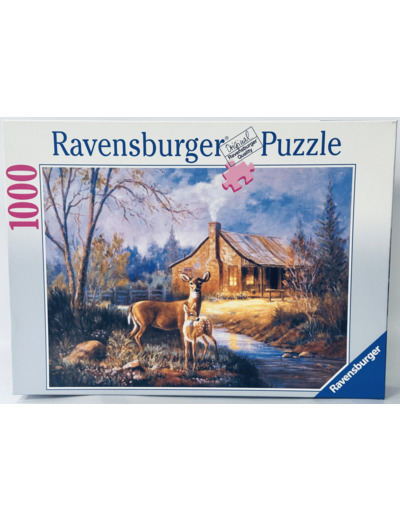 PUZZLE 1000 PIECES CHEVREUILS DANS LA FORET 70 X 50 CM RAVENSBURGER