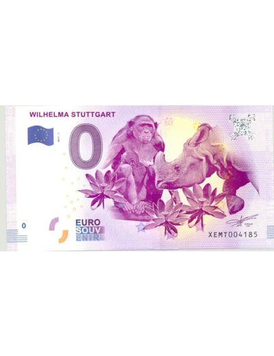 ALLEMAGNE WILHELMA STUTTGART BILLET SOUVENIR 0EURO TOURISTIQUE 2017-1 NEUF