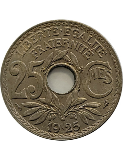 FRANCE 25 CENTIMES LINDAUER 1925 SUP (G380) n5